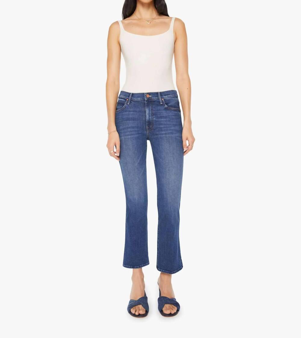 NEW MOTHER smokin double flood jeans in start your engines